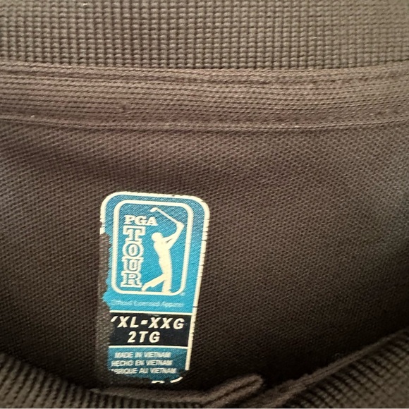 PGA Tour- Polo Golf Shirt- Black & White- Men’s XXL - Picture 3 of 4